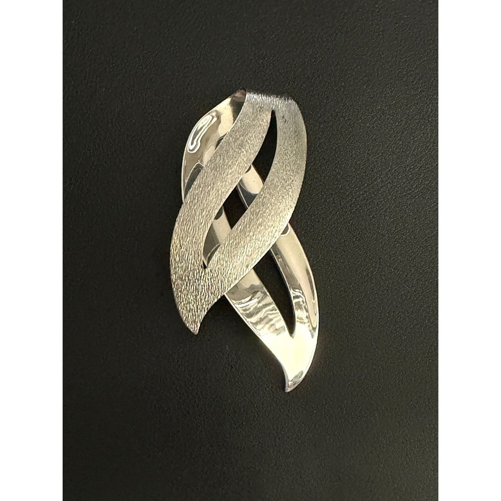 Vintage Sarah Coventry Brooch Silver Modernist Retro